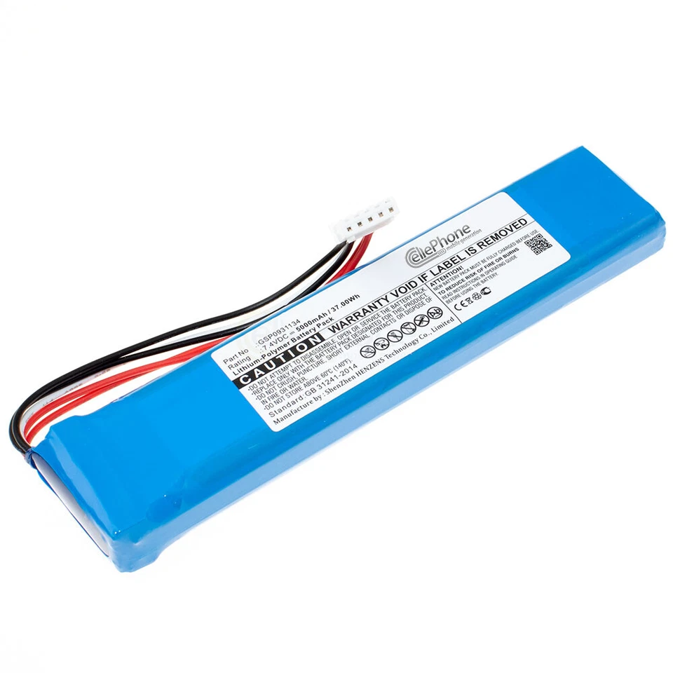 CELLEPHONE 7,4V Akku Li-Polymer für JBL Xtreme JBLXTREME - ersetzt GSP0931134 - 5000mAh