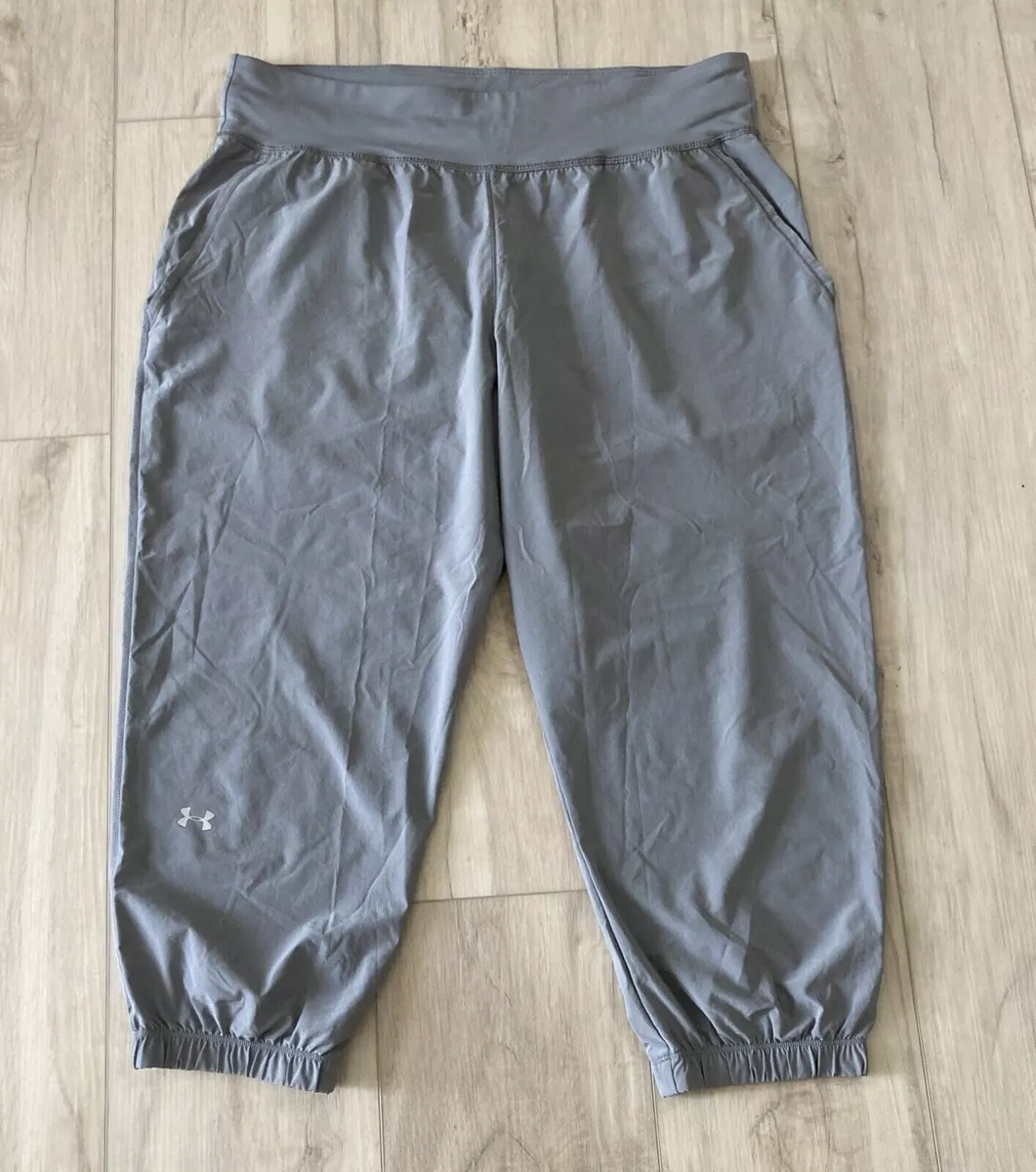 Under Armour Heat Gear Loose Fit Jogger Capris Gray Athleisure Activewear  Sz XL