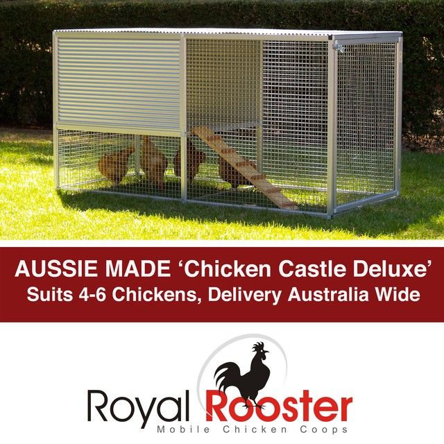 Metal Aluminium Chicken Coop Backyard Poultry House Hen Chook Tractor