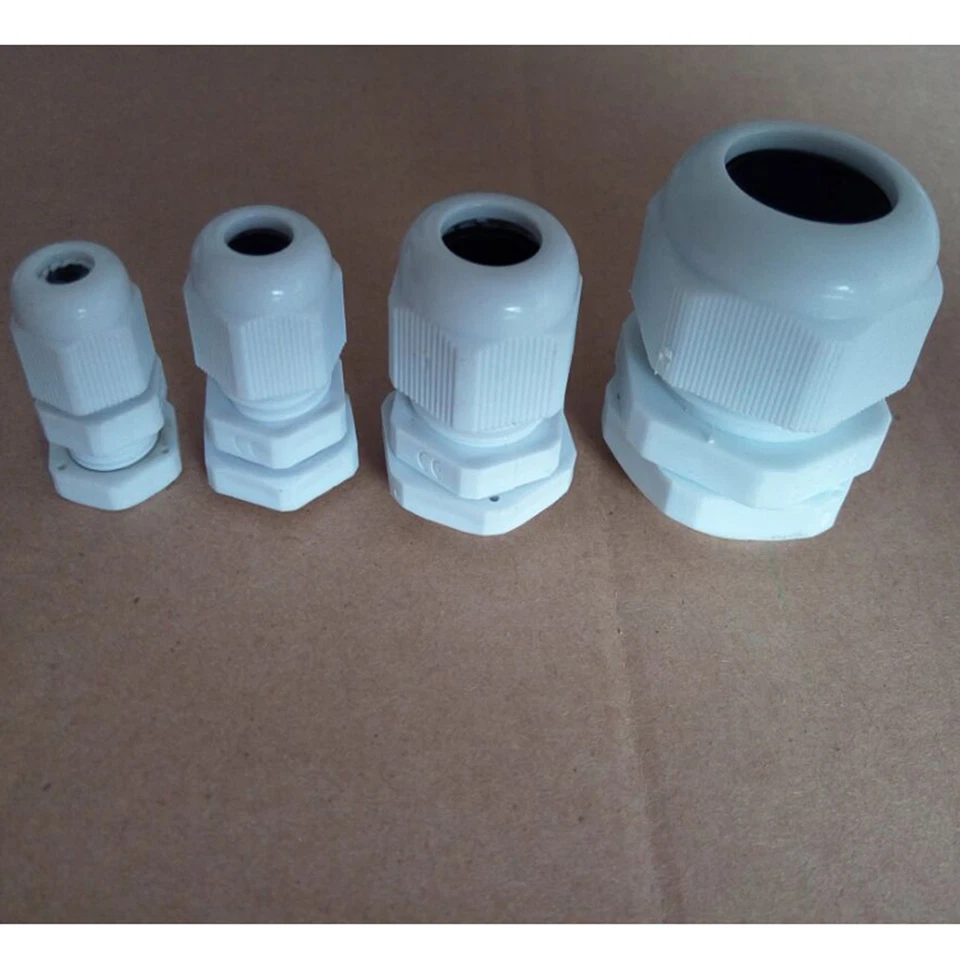 20x M25 x 1.5mm White Waterproof Connector Gland Dia. 13-15mm Cable - Image 3 of 4