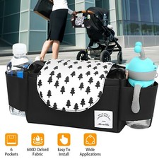 Universal Stroller Organizer Mummy Bag Insulated Cup Bottle Holder Baby Diaper