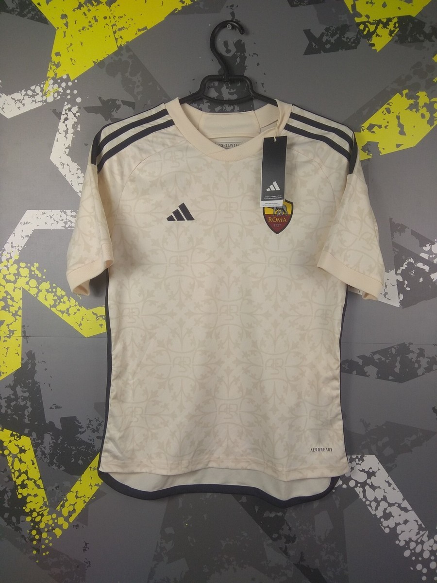Pellegrini AS Roma Jersey Away Football Shirt Adidas Young Size L