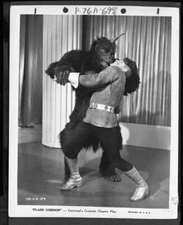Flash Gordon Buster Crabbe fights alien ape Vintage Duplicate 5x4 Negative