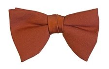 Vintage Terracotta Red Bow Tie 1970's Oversized Large Butterfly Clip On