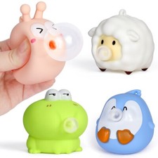Stress Relief Squeeze Balls 4 Pack Cartoon Animal Squeeze Bubbles