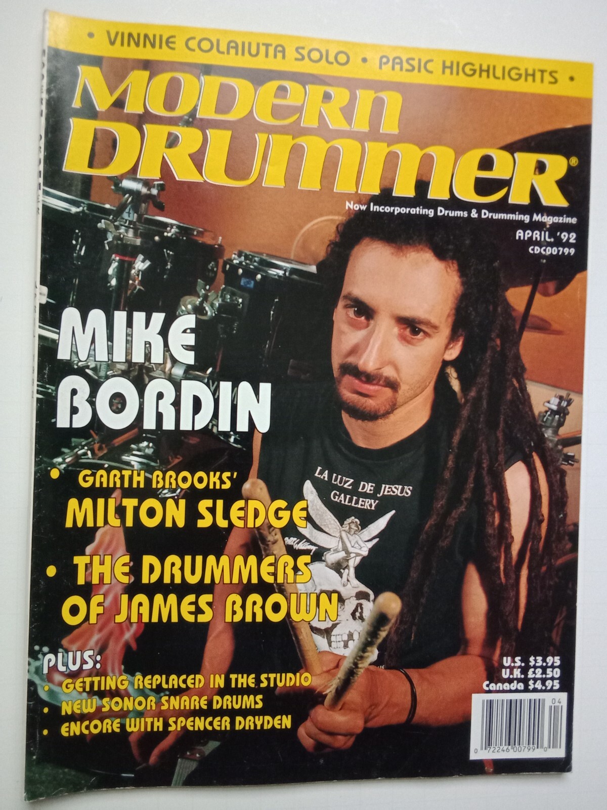 Modern Drummer April 1992 Mike Bordin Garth Brooks Milton Sledge James