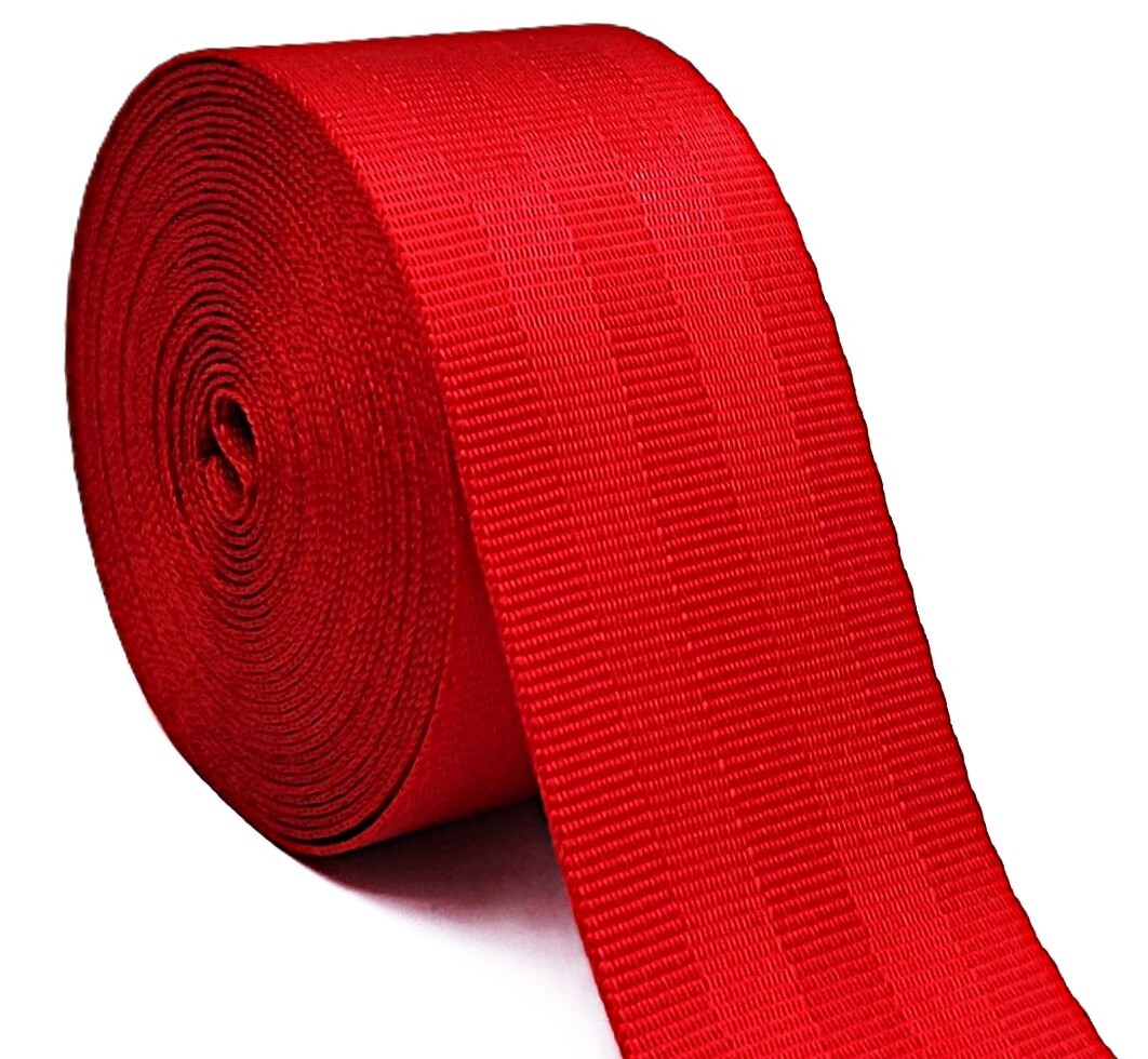 Sangle en polyester rouge ultra résistante 48mm pour sac