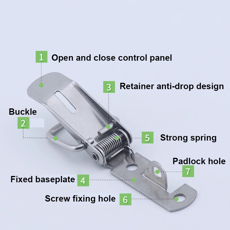 Case Box Chest 304 Stainless Steel Spring Loaded Lock Clasp Toggle ...