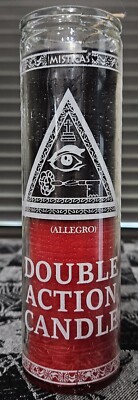 Reversible Candle (Red / Black) Double Action Unjinx Break Hex Negro Rojo Candle