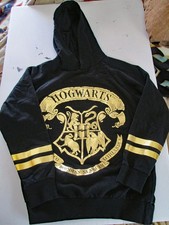 Harry Potter HogWarts Wizarding World, Hoodie black gold metallic Youth 11-12