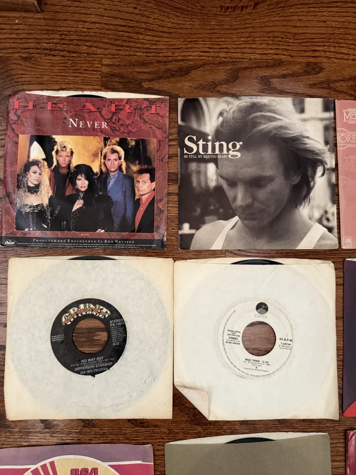 1980s Lot of 20 ROCK/POP Vinyl 45RPM Records Sting Police Yes Miami Vice Bangles - Imagem 3 de 4