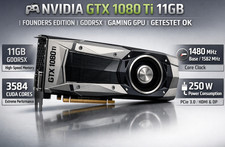 NVIDIA Geforce GTX 1080Ti 11GB DDR5 Founders Edition Gaming PC Grafikkarte Video
