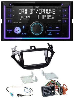 JVC MP3 USB 2DIN DAB Bluetooth CD Autoradio für Opel Adam ab 13 Corsa E ab 15 - Bild 1 von 4