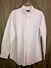 RALPH LAUREN OXFORD Long Sleeve Men's Dress Shirt 16 1/2 Blue