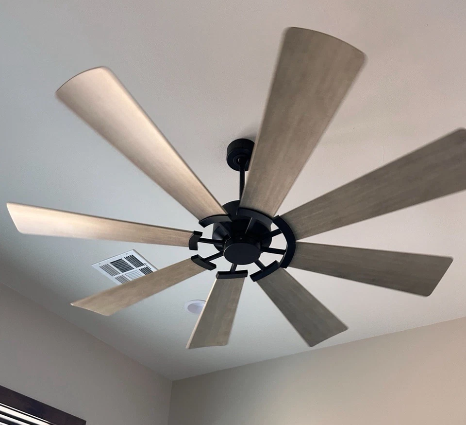 THE MOD FAN 30608-59 Mod - Ventilador de patio de 60 pulgadas negro mate gris desgastado Foto 2 de 4