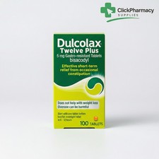 Dulcolax 12+ Gastro-Resistant 5mg Bisacodyl 100 tablets Pack - Long Expiry