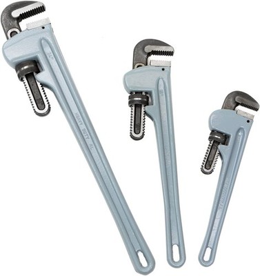 Stark USA 3-Pieces Heavy Duty Aluminum Pipe Wrench Adjustable Jaw 14'' 18'' 24''