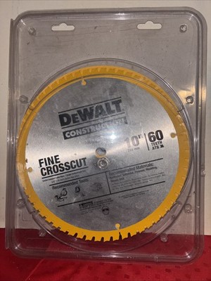 DEWALT DW3106 10'' 60 Tooth ATB Fine Crosscut Saw Blade- 5/8 (16mm)Arbor