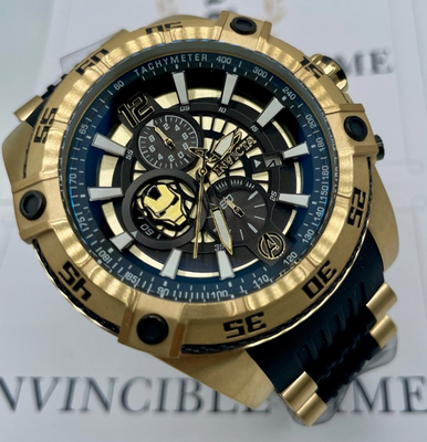 Invicta Marvel Tony Stark Men's Watch Limited Edition 52mm, Gold