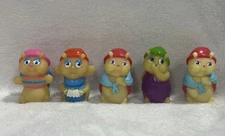 Vtg Playskool Hasbro Glo Worm Glow Friends Glo Pals Vinyl Toys Lot of 5
