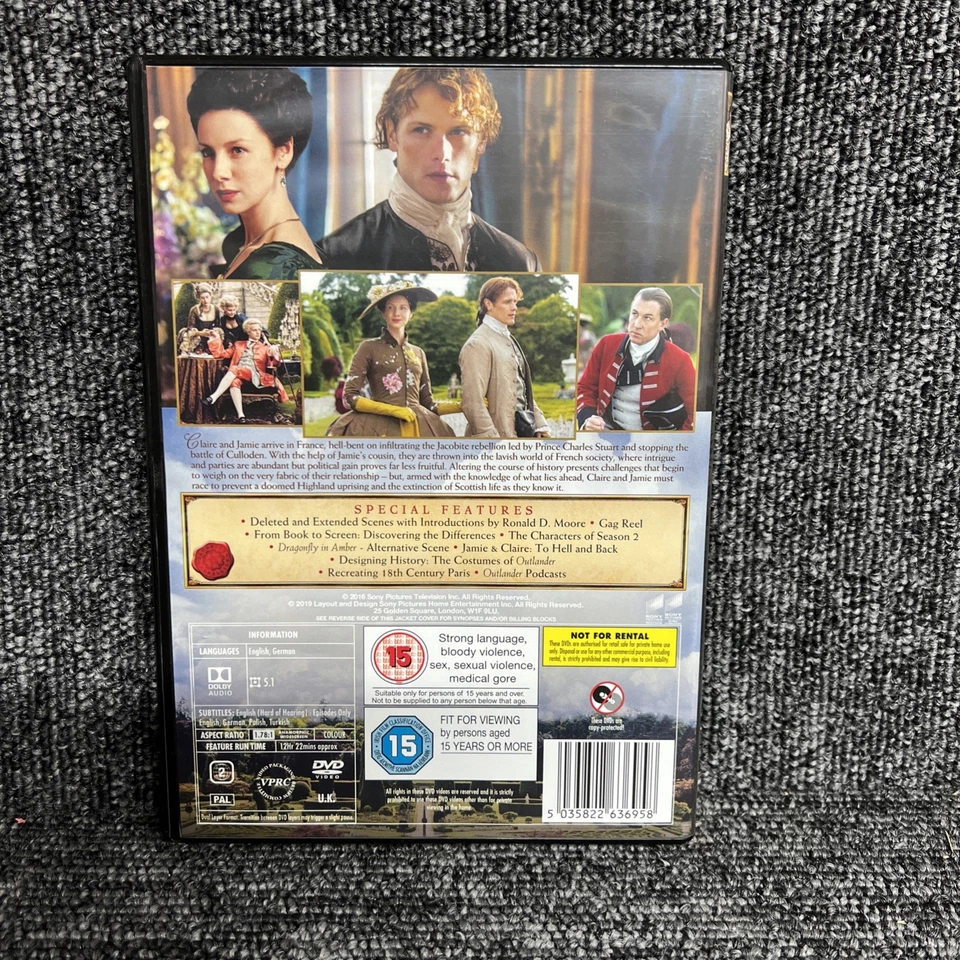 Outlander: Season Two (2016) [DVD / Box Set] VGC Freepost Uk - Image 2 of 2