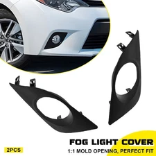 Right & Left Black Fog Light Lamp Bezel Cover Trim For 2014-2016 Toyota Corolla