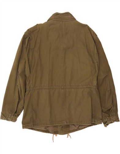 BRANDIT Mens Military Jacket UK 44 2XL Khaki Cotton DP10 - Picture 2 of 4
