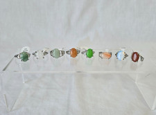 8 Moonstone  Gem Silver Plated Rings Multiple Colors, Styles  Sizes 5-9.5 New