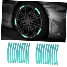 20PCS Reflective Car Wheel Decorative Stripe Stickers, Night Multicolor Laser