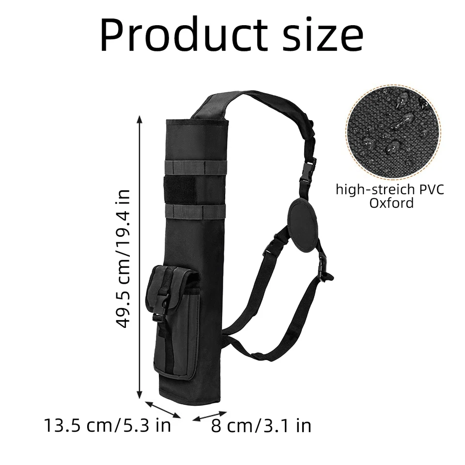 Archery Arrow Quiver Holder Adjustable Waist Hanged Carry Bag Arrow Holder Molle - Image 3 of 4