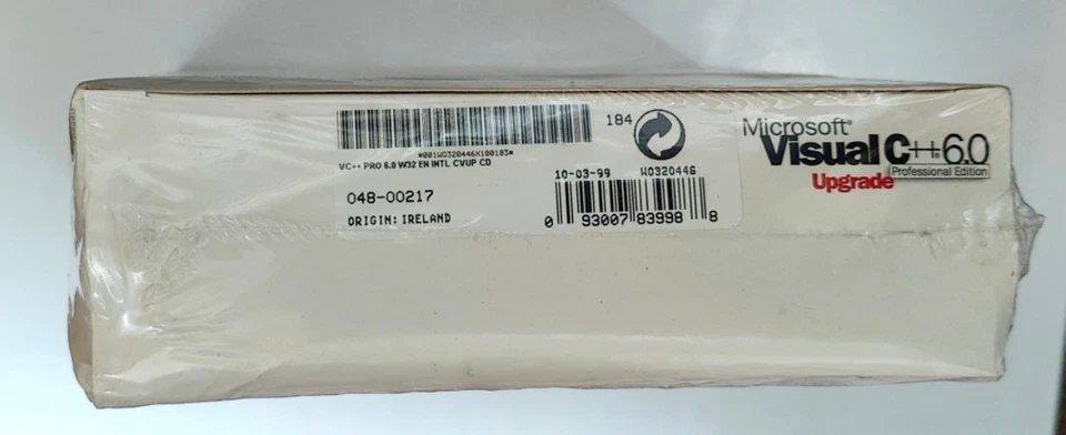 Microsoft Visual C++ 6.0 Professional Edition Upgrade Sealed Lightlighty Crushed - Bild 3 von 4