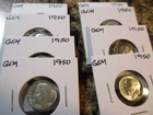 1950 ROOSEVELT DIME GEM BU   W
