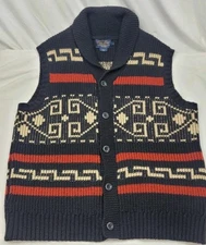 Pendleton Mens Large The Original Westerley X-mas Winter Sweater Vest Wool