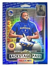 2019-20 Hoops Premium Draymond Green Blue Backstage Pass Prizm Refractor SP #1