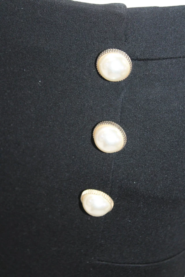 Pantalones negros Generation Love para mujer cintura alta marinero botón talla XS Foto 4 de 4