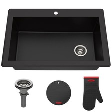 Kraus KGD-54 Forteza 33" Undermount Single Basin Quartz Composite