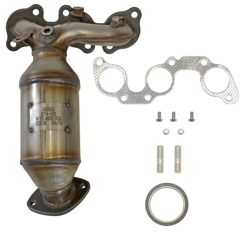 Front Right Catalytic Converter with Integrated Exhaust Manifold For 2004 Toyota - Изображение 2 из 4