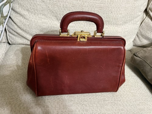 Bottega Veneta Vintage Brown Hard Frame Doctor Top Handle Bag