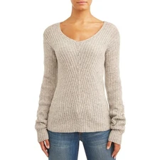 Sofia Jeans by Sofia Vergara Jeans V-Neck Confetti Ribbed Sweater Women's XS