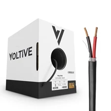 Voltive 12/2 Speaker Wire - CL3 - In-Wall/Direct Burial - OFC - 250ft - Black