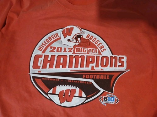Wisconsin Badgers Football 2012 Big Ten Champions Blue 84 T Shirt Size 3XL - Picture 4 of 5
