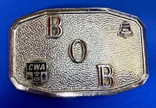 Communication Workers of America Union BOB Bell System Hook-Fast Belt Buckle