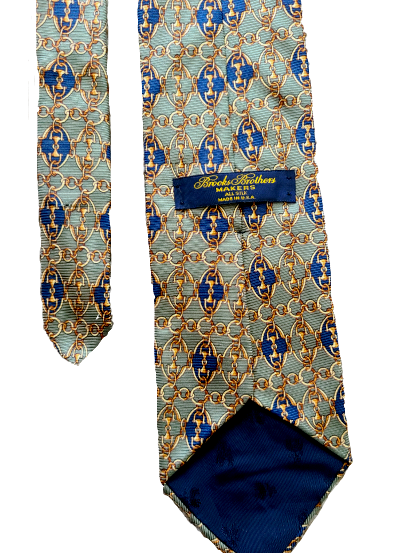 Brooks Brothers MAKERS USA製 TIE Brooks Brothers Makers Tie Suspended Sheep Logo Stripes Blue