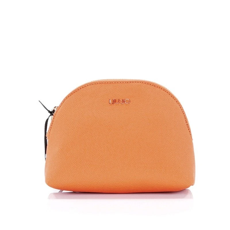 LIU JO BEAUTY CASE MANHATTAN ORANGE LEATON MAKEUP BAG