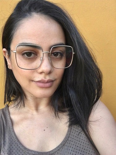 Stainless Steel Square Eyeglasses - Solid Oversized Frames Clear Lens Eyewear - Picture 3 of 20