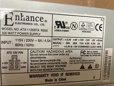 New Enhance ATX-1125BTA R300 Power Supply 300 Watt
