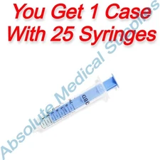 *25-Pieces* Avanos Syringe Luer Lock 7cc Plastic Disposable Sterile 189A001