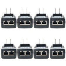 8Pcs POE Injector 24V 1A Wall Plug Ethernet Adapter IP Phone Camera Power Supply