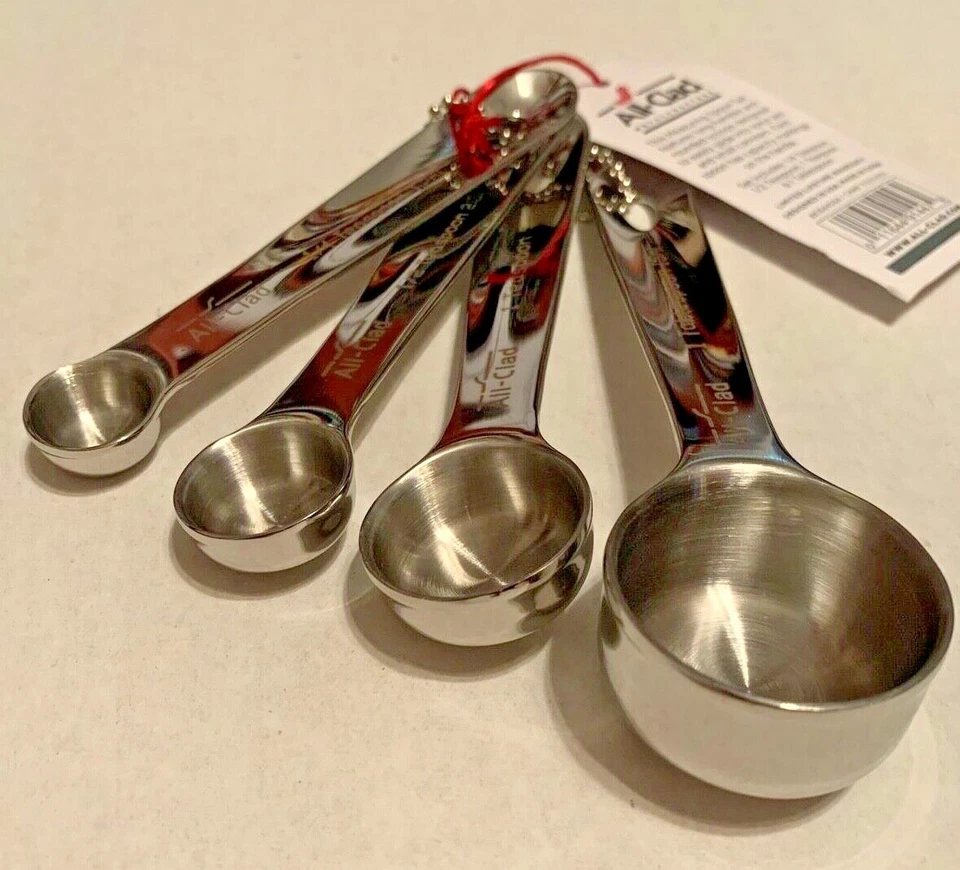 All-Clad Measuring Spoon Set of 4 Stainless Steel Standard Size Brand New Tags - Image 2 of 4