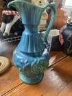Vtg Mid Century Royal Haeger 8182 Retro Blue/Green Vase Pitcher Art Pottery 12"